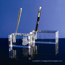 Один Кристалл стекло держатель ручки ремесло для украшения офиса